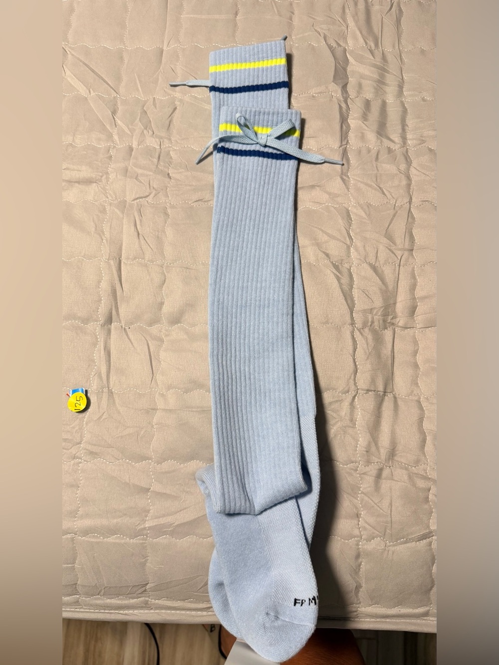 Free PeopleMovement Sky Blue Knee-High Bow Socks NWT